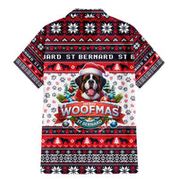 Saint Bernard Merry Woofmas Family Matching Mermaid Dress and Hawaiian Shirt Christmas Dog Art Style - Wonder Print Shop