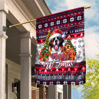 Saint Bernard Merry Woofmas Garden Flag Christmas Dog Art Style - Wonder Print Shop