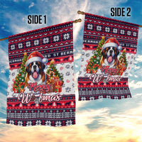 Saint Bernard Merry Woofmas Garden Flag Christmas Dog Art Style - Wonder Print Shop