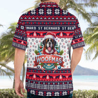 Saint Bernard Merry Woofmas Hawaiian Shirt Christmas Dog Art Style - Wonder Print Shop