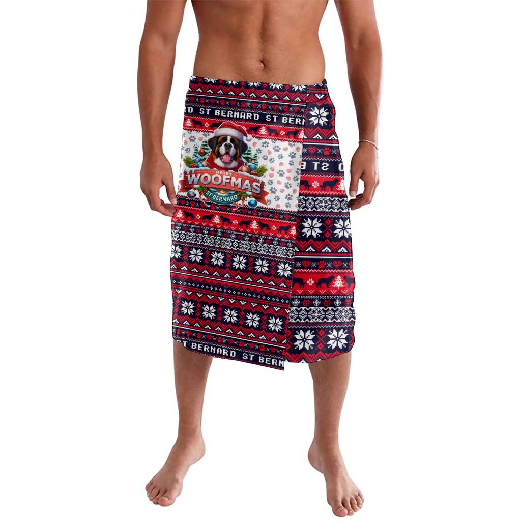 Saint Bernard Merry Woofmas Lavalava Christmas Dog Art Style - Wonder Print Shop