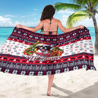 Saint Bernard Merry Woofmas Sarong Christmas Dog Art Style - Wonder Print Shop