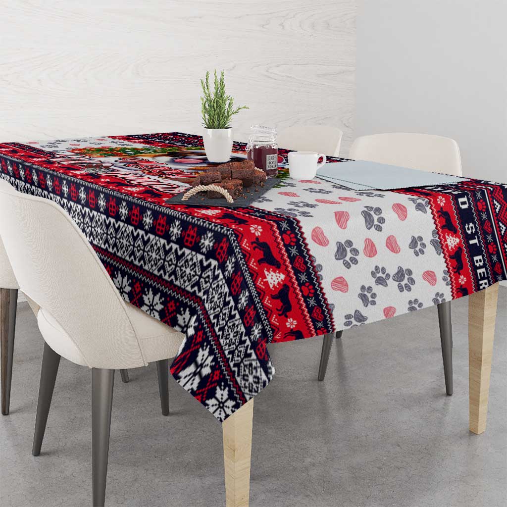 Saint Bernard Merry Woofmas Tablecloth Christmas Dog Art Style - Wonder Print Shop