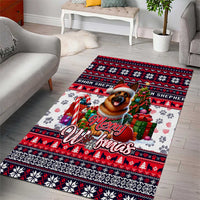 German Shepherd Merry Woofmas Area Rug Christmas Dog Art Style - Wonder Print Shop