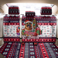 German Shepherd Merry Woofmas Back Car Seat Cover Christmas Dog Art Style - Wonder Print Shop