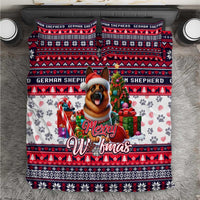 German Shepherd Merry Woofmas Bedding Set Christmas Dog Art Style - Wonder Print Shop
