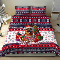 German Shepherd Merry Woofmas Bedding Set Christmas Dog Art Style - Wonder Print Shop
