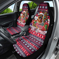 German Shepherd Merry Woofmas Car Seat Cover Christmas Dog Art Style - Wonder Print Shop