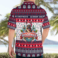 German Shepherd Merry Woofmas Hawaiian Shirt Christmas Dog Art Style - Wonder Print Shop