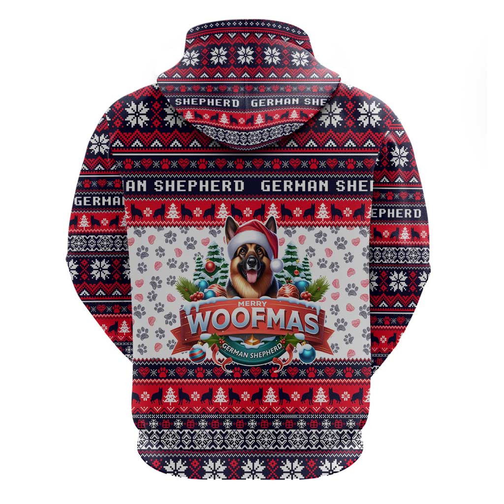 German Shepherd Merry Woofmas Hoodie Christmas Dog Art Style - Wonder Print Shop