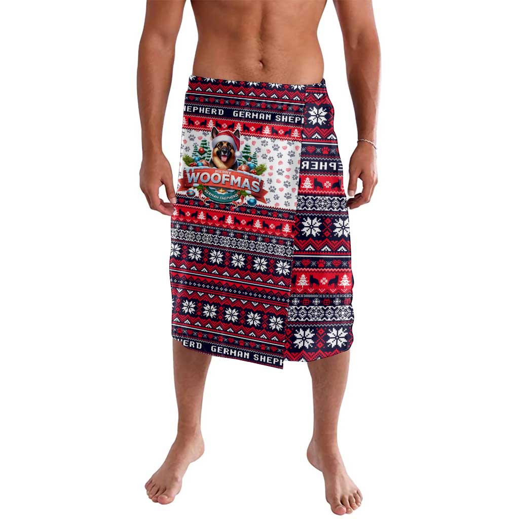 German Shepherd Merry Woofmas Lavalava Christmas Dog Art Style - Wonder Print Shop