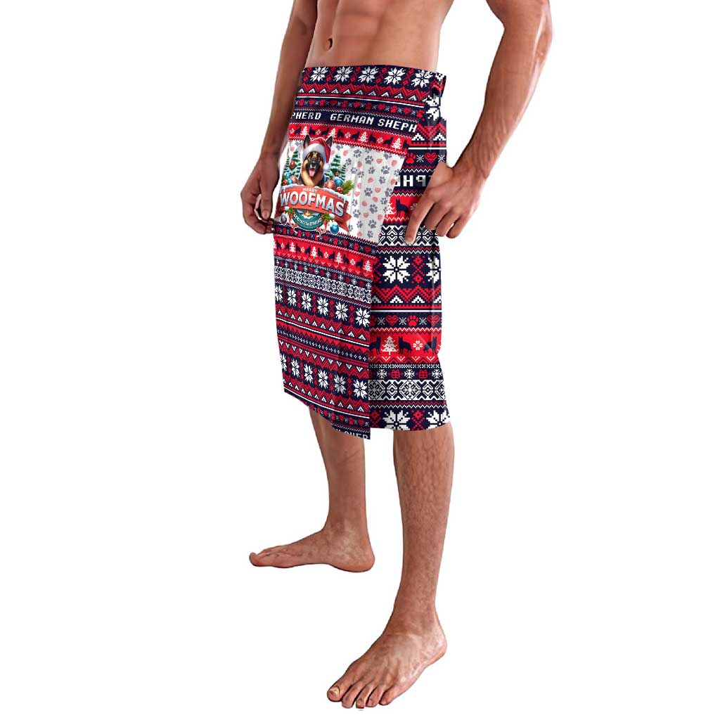 German Shepherd Merry Woofmas Lavalava Christmas Dog Art Style - Wonder Print Shop