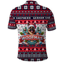 German Shepherd Merry Woofmas Polo Shirt Christmas Dog Art Style - Wonder Print Shop