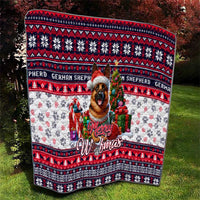 German Shepherd Merry Woofmas Quilt Christmas Dog Art Style - Wonder Print Shop