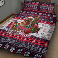 German Shepherd Merry Woofmas Quilt Bed Set Christmas Dog Art Style - Wonder Print Shop