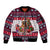 German Shepherd Merry Woofmas Sleeve Zip Bomber Jacket Christmas Dog Art Style - Wonder Print Shop