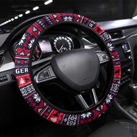 German Shepherd Merry Woofmas Steering Wheel Cover Christmas Dog Art Style - Wonder Print Shop