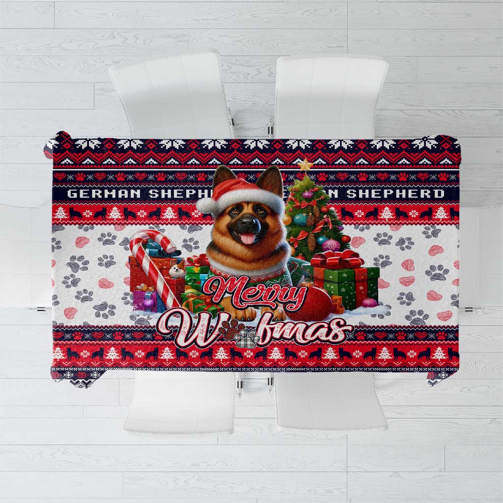 German Shepherd Merry Woofmas Tablecloth Christmas Dog Art Style - Wonder Print Shop