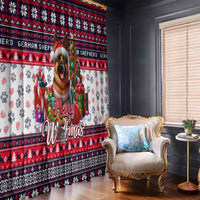 German Shepherd Merry Woofmas Window Curtain Christmas Dog Art Style - Wonder Print Shop