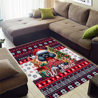 Poodle Merry Woofmas Area Rug Christmas Dog Art Style - Wonder Print Shop