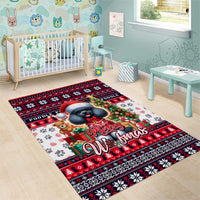 Poodle Merry Woofmas Area Rug Christmas Dog Art Style - Wonder Print Shop
