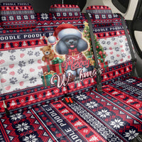 Poodle Merry Woofmas Back Car Seat Cover Christmas Dog Art Style - Wonder Print Shop