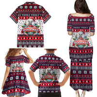 Poodle Merry Woofmas Family Matching Puletasi and Hawaiian Shirt Christmas Dog Art Style - Wonder Print Shop