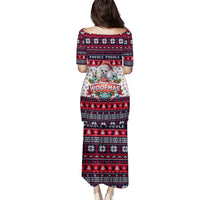 Poodle Merry Woofmas Family Matching Puletasi and Hawaiian Shirt Christmas Dog Art Style - Wonder Print Shop