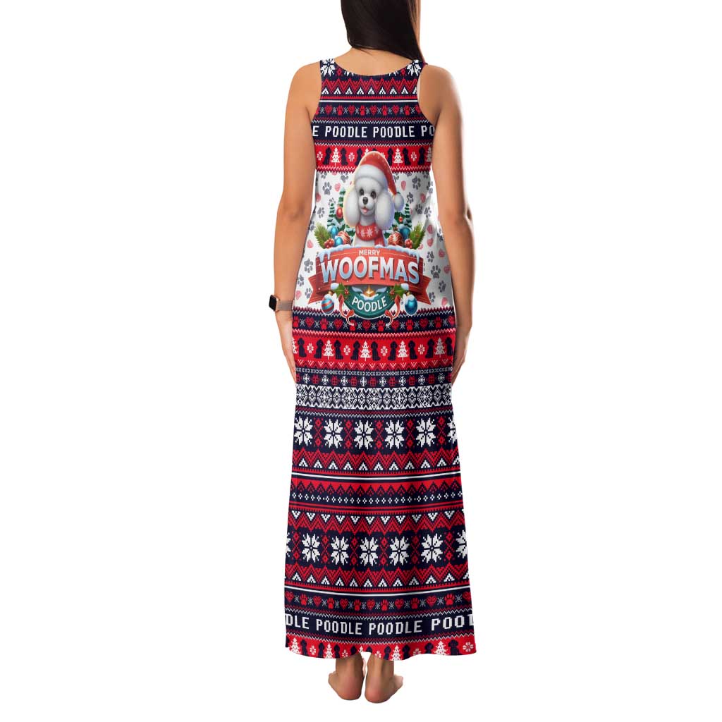 Poodle Merry Woofmas Family Matching Tank Maxi Dress and Hawaiian Shirt Christmas Dog Art Style - Wonder Print Shop