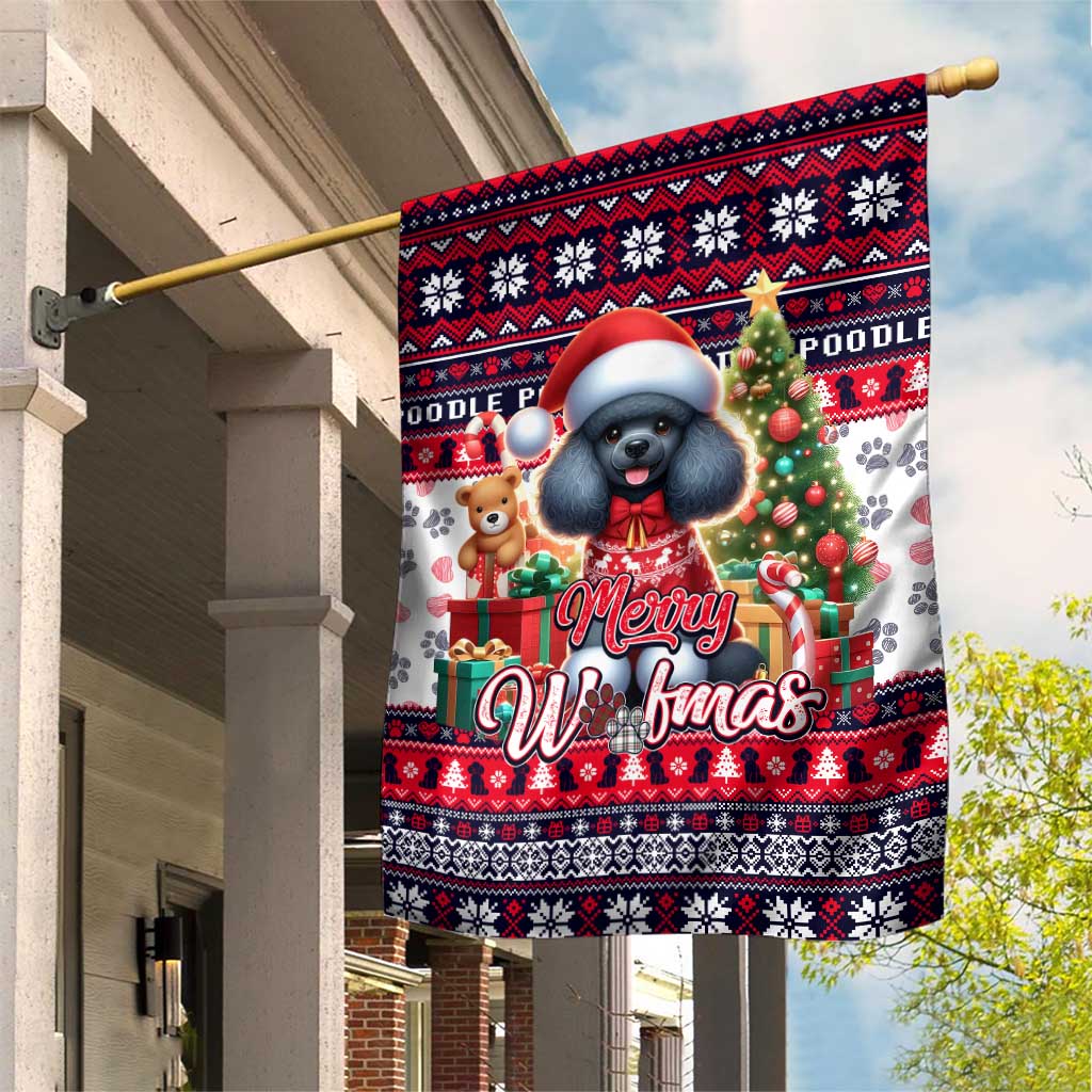 Poodle Merry Woofmas Garden Flag Christmas Dog Art Style - Wonder Print Shop