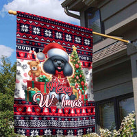 Poodle Merry Woofmas Garden Flag Christmas Dog Art Style - Wonder Print Shop