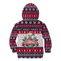 Poodle Merry Woofmas Kid Hoodie Christmas Dog Art Style - Wonder Print Shop