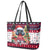 Poodle Merry Woofmas Leather Tote Bag Christmas Dog Art Style - Wonder Print Shop