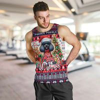 Poodle Merry Woofmas Men Tank Top Christmas Dog Art Style - Wonder Print Shop