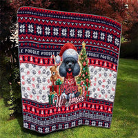 Poodle Merry Woofmas Quilt Christmas Dog Art Style - Wonder Print Shop