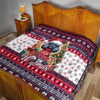 Poodle Merry Woofmas Quilt Christmas Dog Art Style - Wonder Print Shop