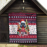 Poodle Merry Woofmas Quilt Christmas Dog Art Style - Wonder Print Shop
