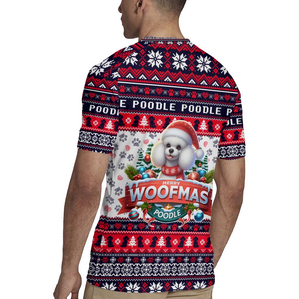 Poodle Merry Woofmas Rugby Jersey Christmas Dog Art Style - Wonder Print Shop