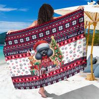 Poodle Merry Woofmas Sarong Christmas Dog Art Style - Wonder Print Shop
