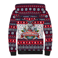 Poodle Merry Woofmas Sherpa Hoodie Christmas Dog Art Style - Wonder Print Shop