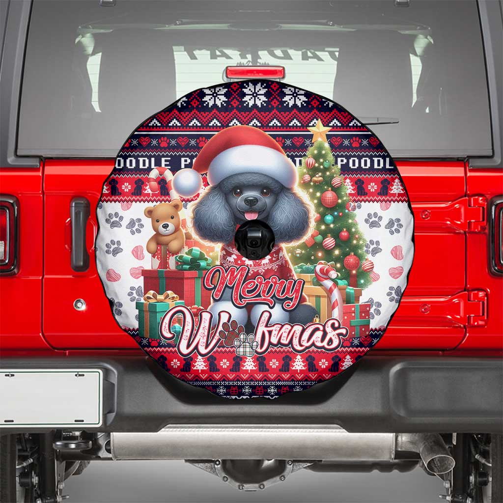 Poodle Merry Woofmas Spare Tire Cover Christmas Dog Art Style - Wonder Print Shop