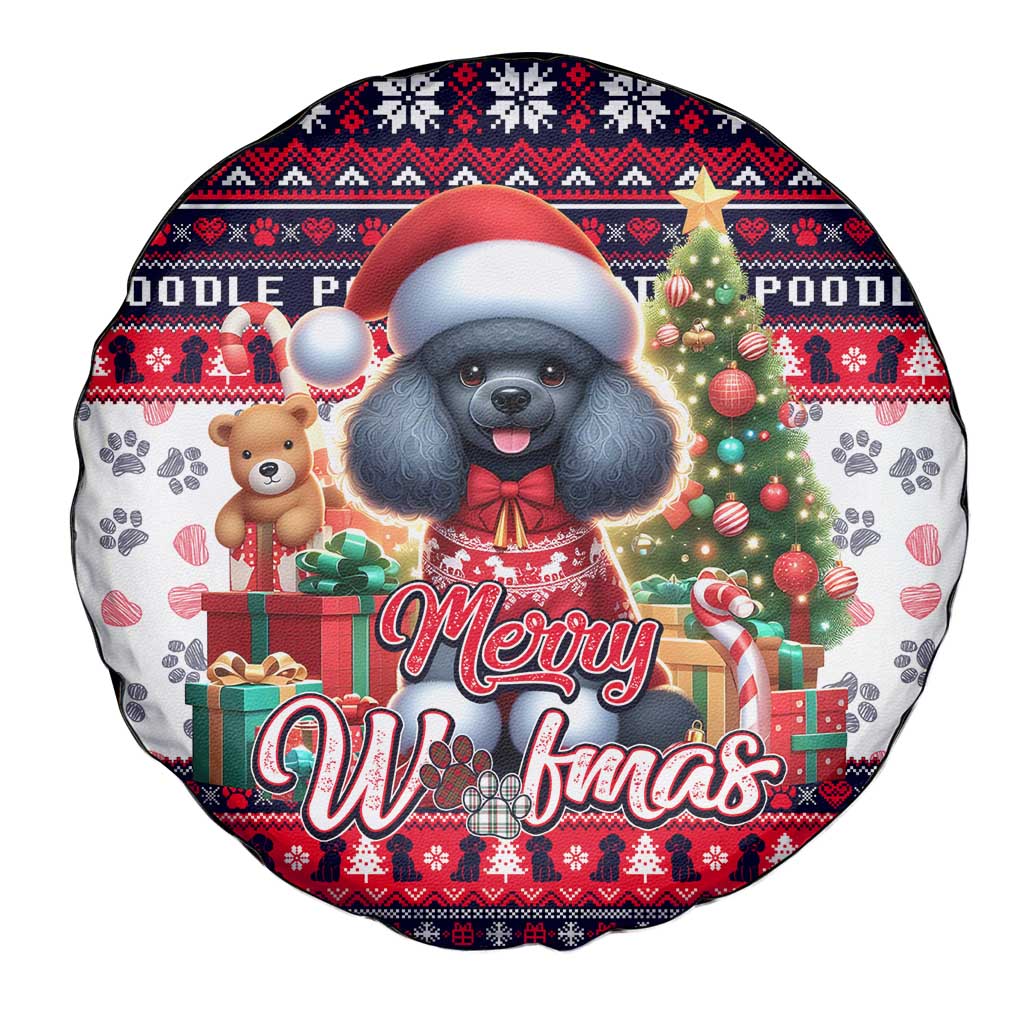 Poodle Merry Woofmas Spare Tire Cover Christmas Dog Art Style - Wonder Print Shop