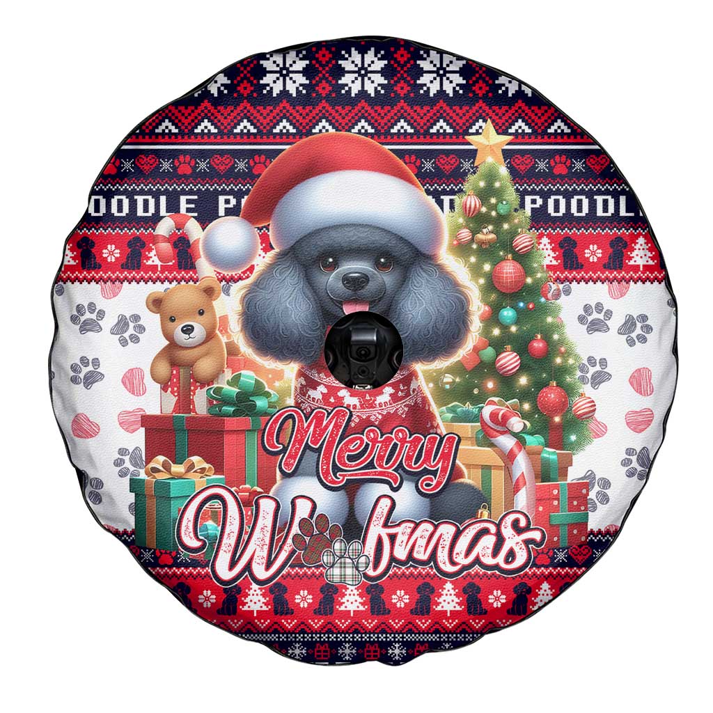 Poodle Merry Woofmas Spare Tire Cover Christmas Dog Art Style - Wonder Print Shop