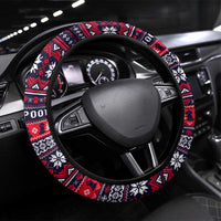 Poodle Merry Woofmas Steering Wheel Cover Christmas Dog Art Style - Wonder Print Shop