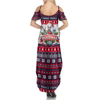 Poodle Merry Woofmas Summer Maxi Dress Christmas Dog Art Style - Wonder Print Shop