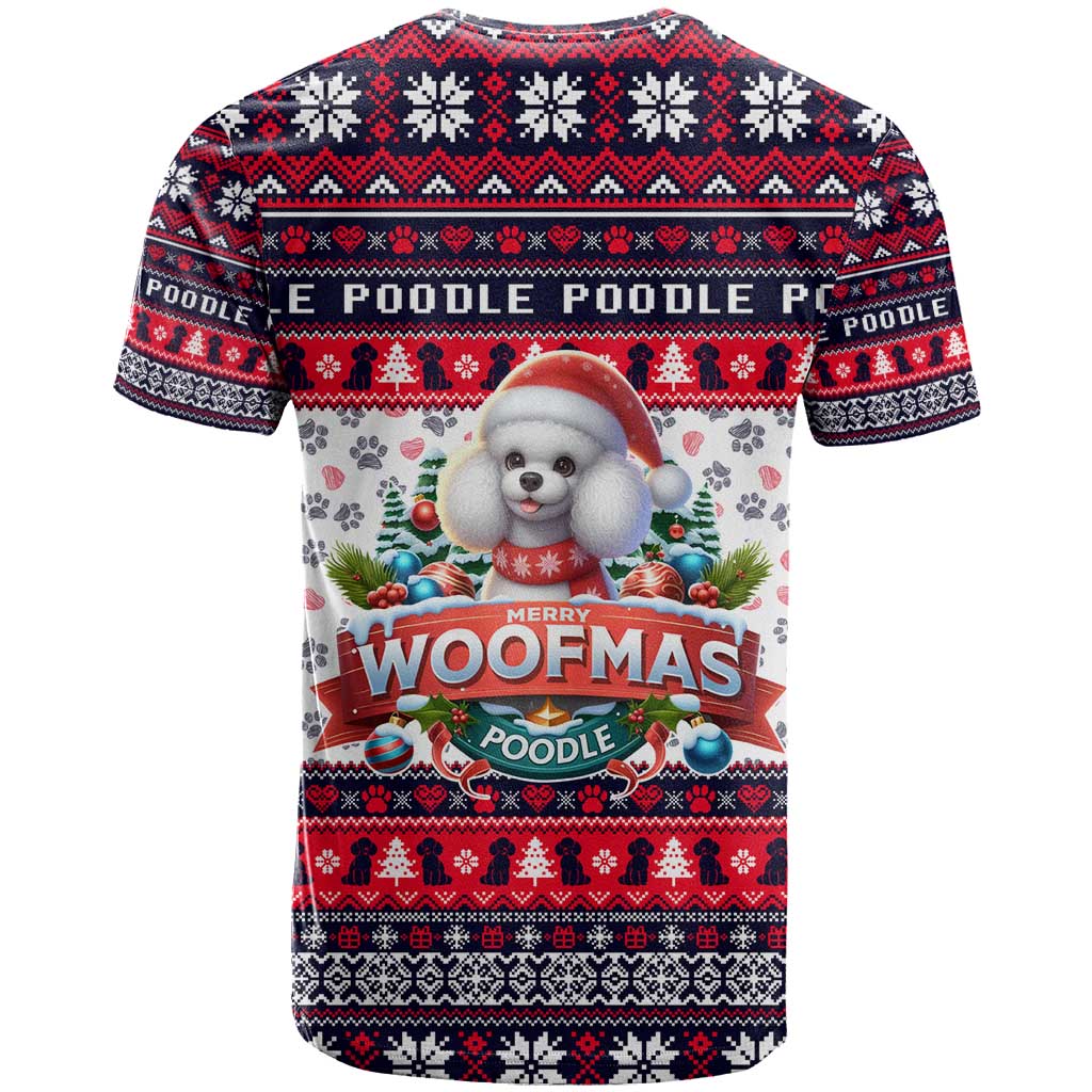 Poodle Merry Woofmas T Shirt Christmas Dog Art Style - Wonder Print Shop