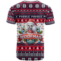 Poodle Merry Woofmas T Shirt Christmas Dog Art Style - Wonder Print Shop