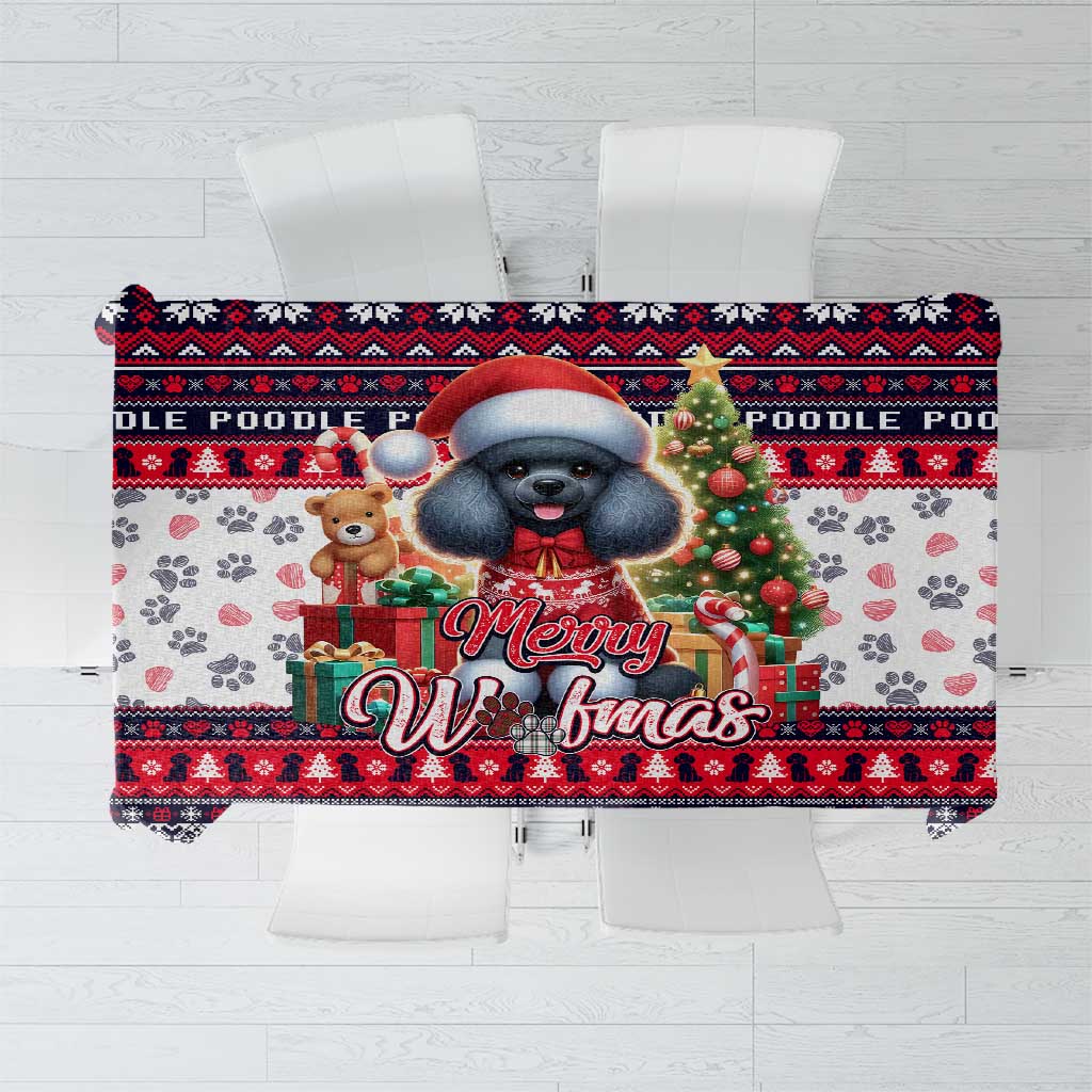 Poodle Merry Woofmas Tablecloth Christmas Dog Art Style - Wonder Print Shop