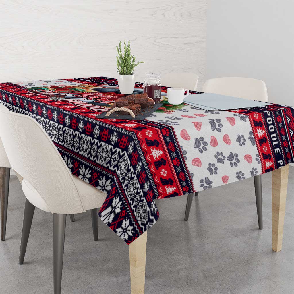 Poodle Merry Woofmas Tablecloth Christmas Dog Art Style - Wonder Print Shop