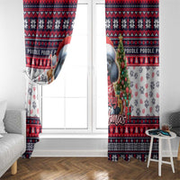 Poodle Merry Woofmas Window Curtain Christmas Dog Art Style - Wonder Print Shop